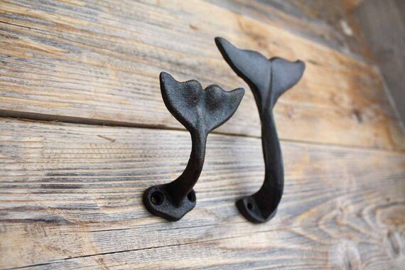 Whale Tail Coat Robe or Towel Hooks Etsy