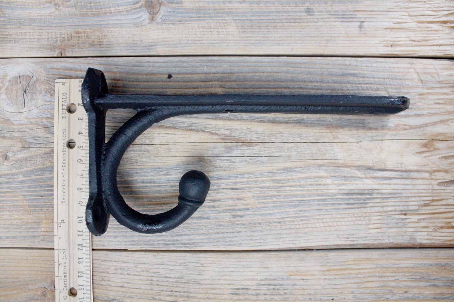 Cast Iron Shelf Bracket With Hook Classic Shelving Brackets Etsy
