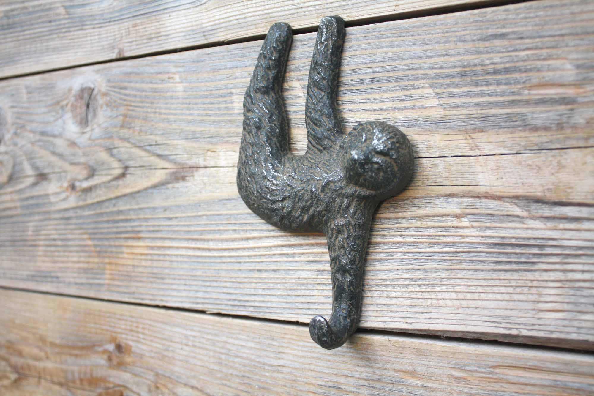 Sloth Hook Zoo Animal Coat Hooks Cast Iron Wall Hook Etsy