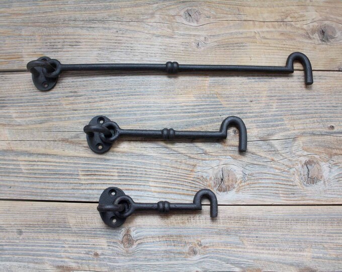 Hook and Eye Gate Latch, Cast Iron Eyelet Door Latch Etsy Canada