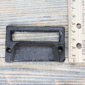 Cast Iron Cup Handle, Card File Cabinet Handle image 7