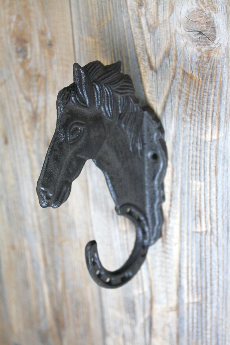 Horse Head Coat Hook Cast Iron Hooks Etsy