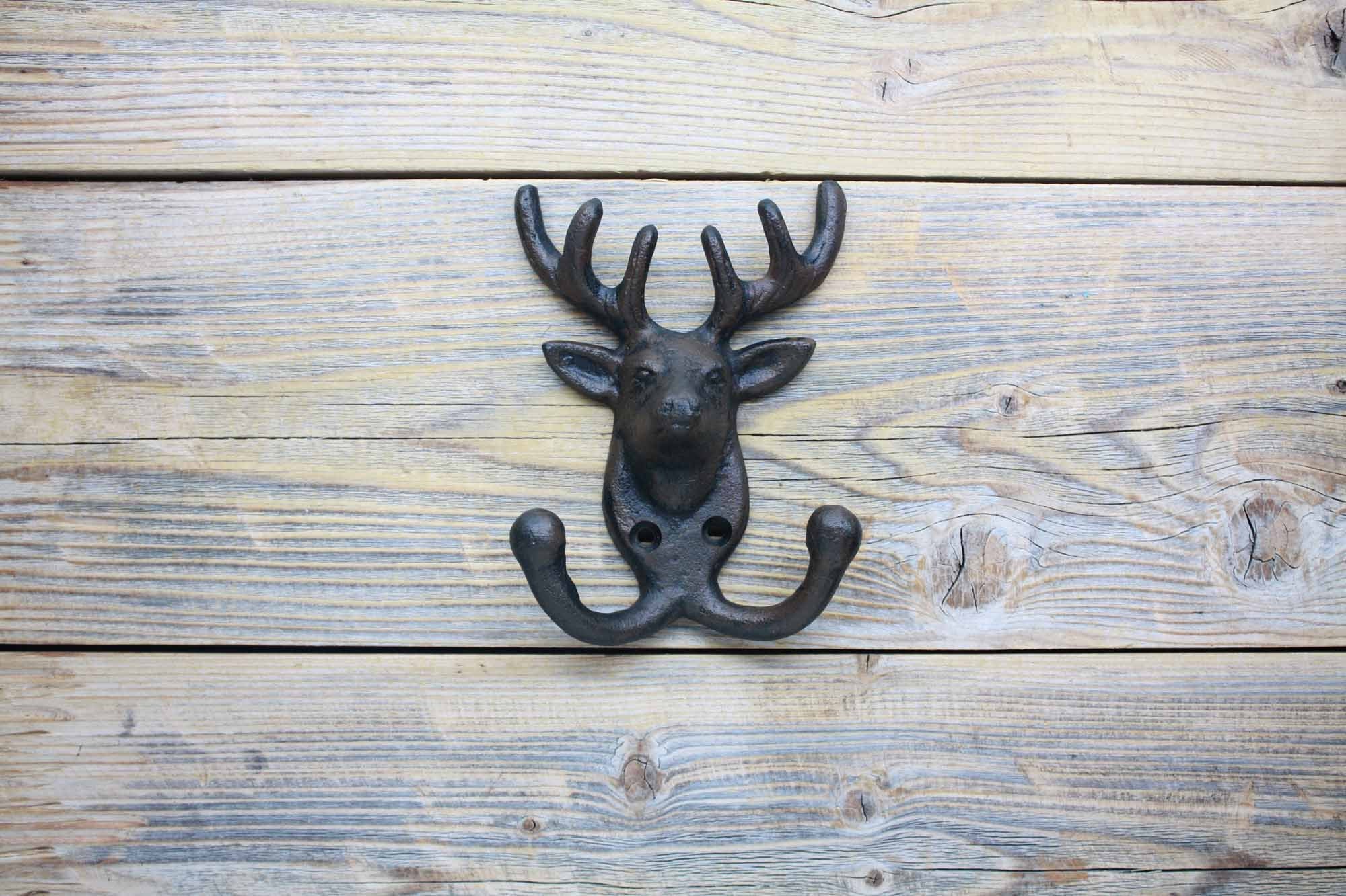 Stag head coat hooks hotsell