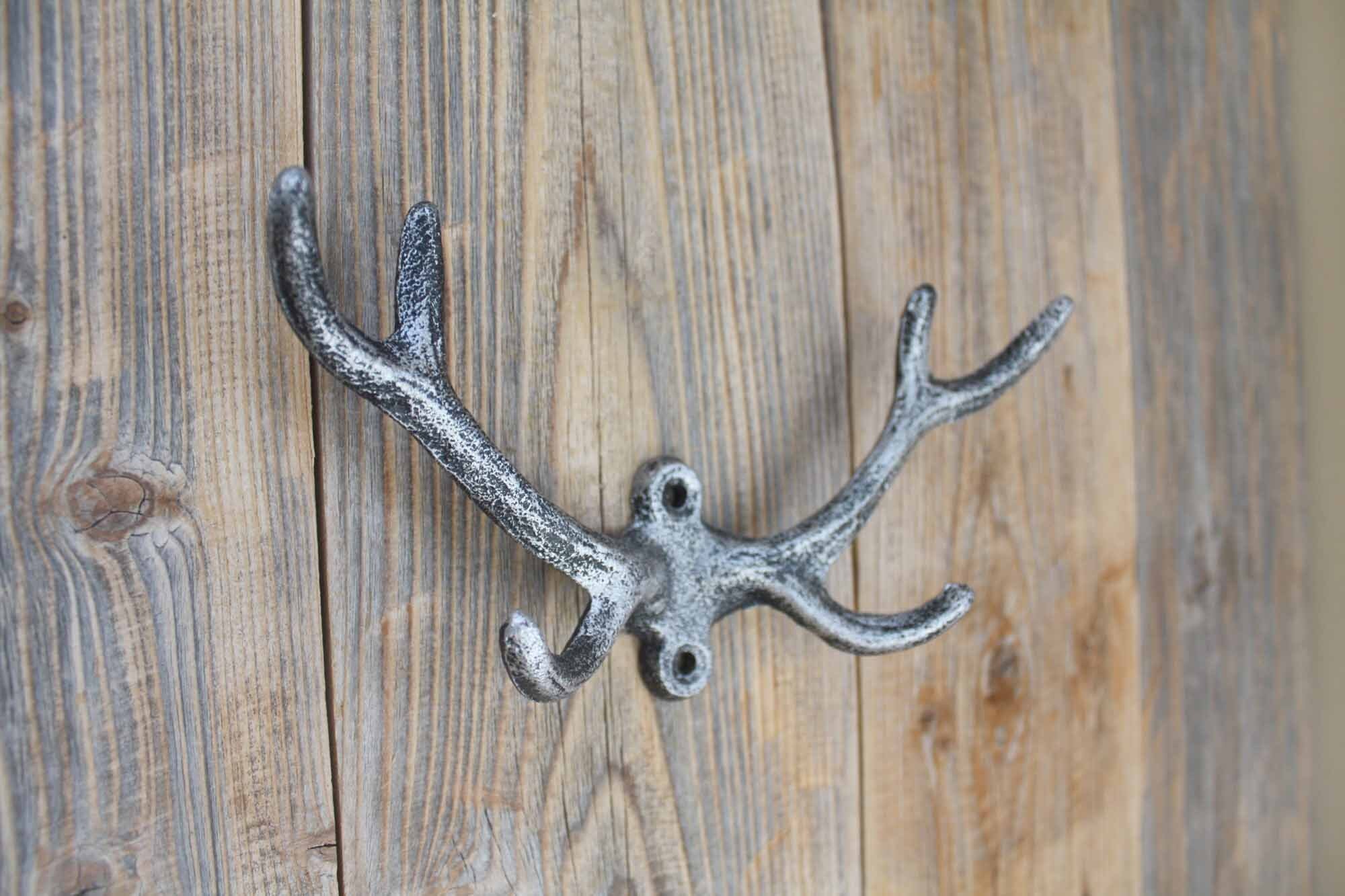 Deer Antler Coat Hooks Cast Iron Entryway Hook Etsy UK