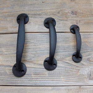 Cast Iron Handles, Curved Cupboard Handle