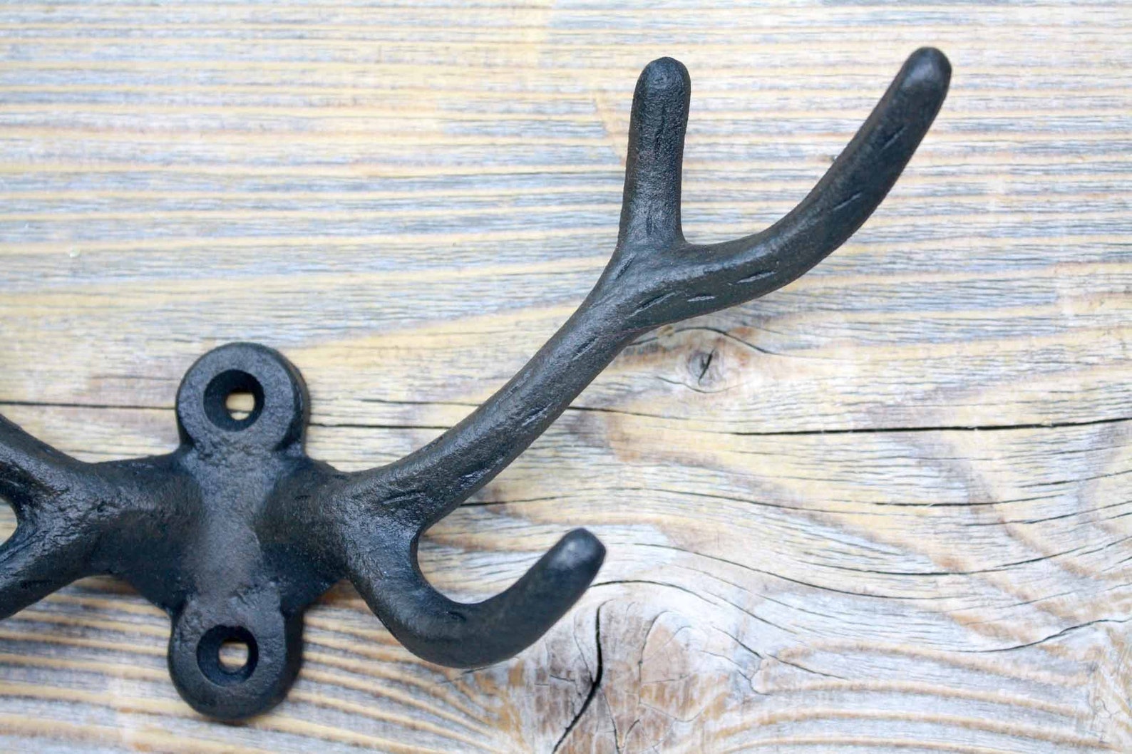 Deer Antler Coat Hooks Cast Iron Entryway Hook Etsy