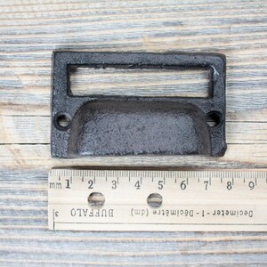 Cast Iron Cup Handle, Card File Cabinet Handle image 8