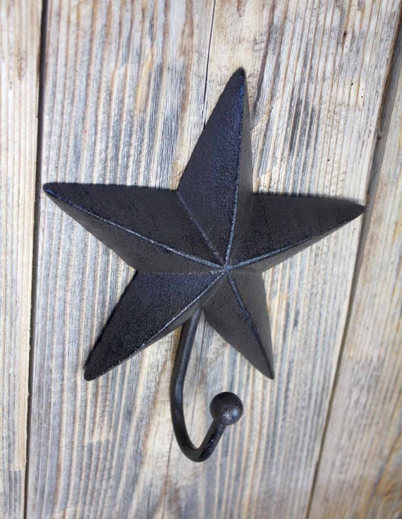 Large Star Hook Cast Iron Coat Hook Etsy