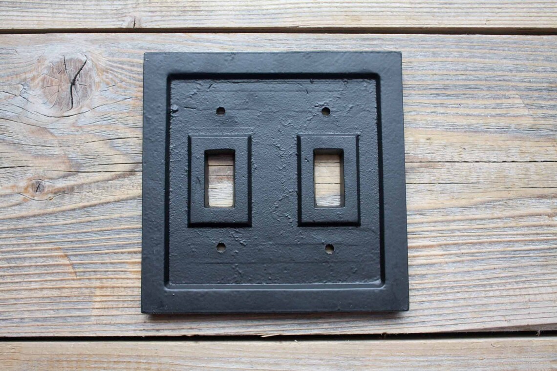 Decorative Double Light Switch Covers Cast Iron Switch Covers Etsy