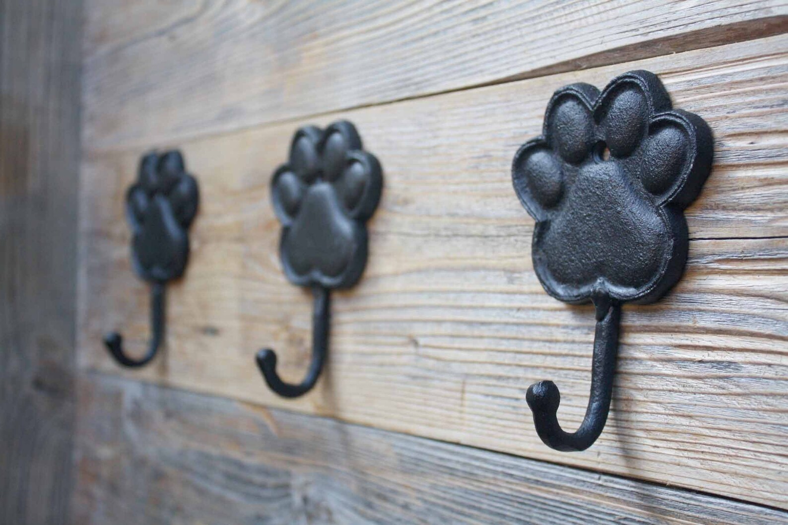 Paw Print Hook, Cast Iron Dog or Cat Paw Hook Etsy