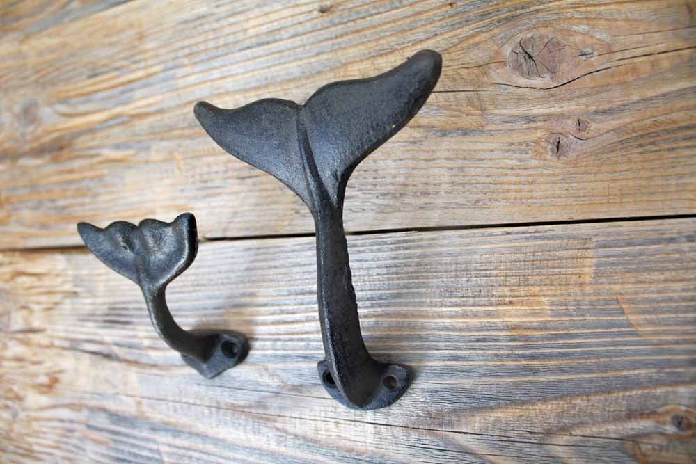 Whale Tail Coat, Robe or Towel Hooks 
