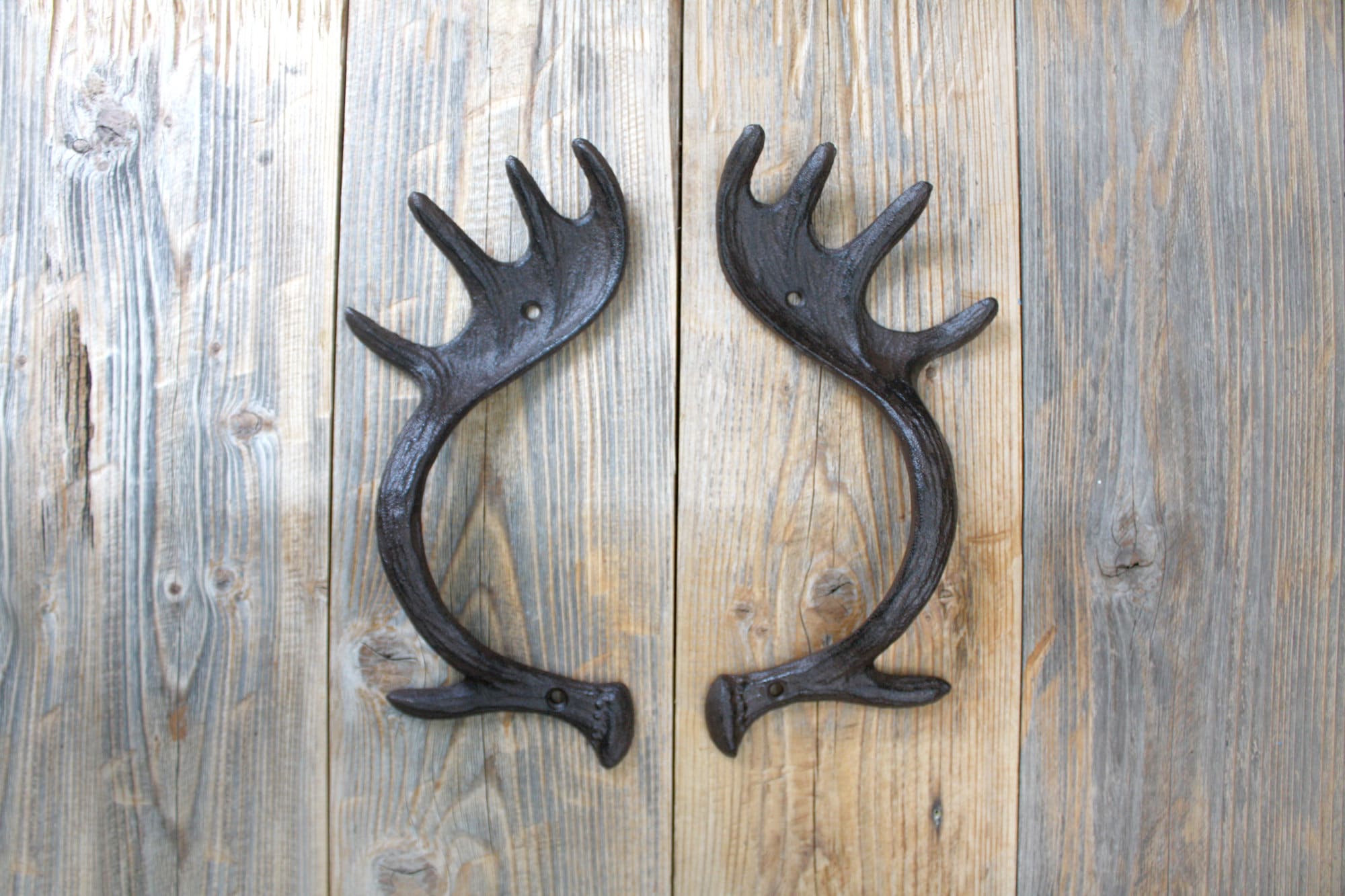 Cast Iron Moose Antler Door Handles Set of 2 Etsy Australia