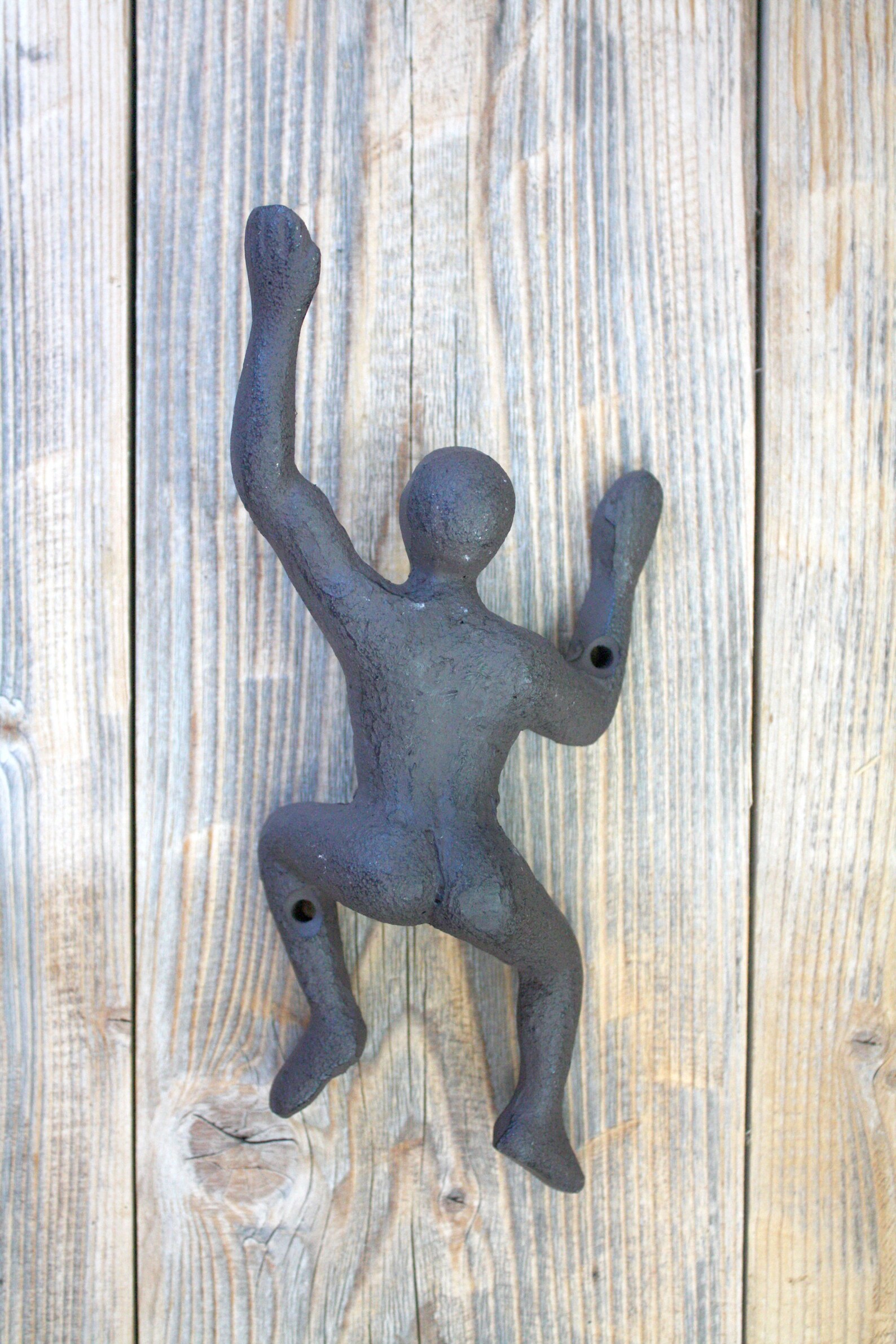 Cast Iron Climber Hook Unique Wall Hook Climbing Decor Etsy