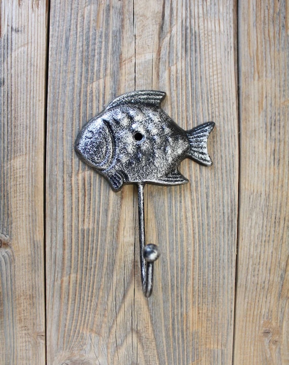 Buy Silver Fish Hook, Cast Iron Towel Hook Cottage Decor Online in India 