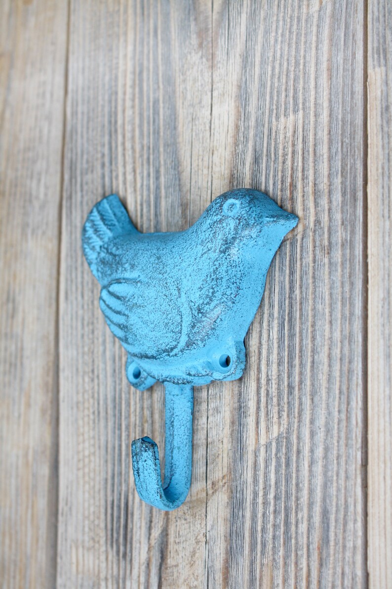 Cute Sitting Bird Hook Cast Iron Bird Coat Hook Etsy Canada