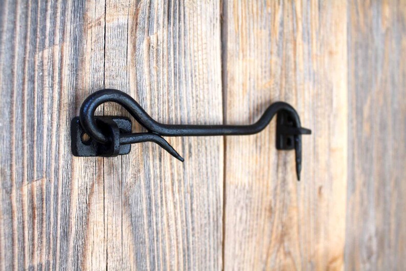 Hook and Eye Cast Iron Gate Latch or Door Latch Etsy