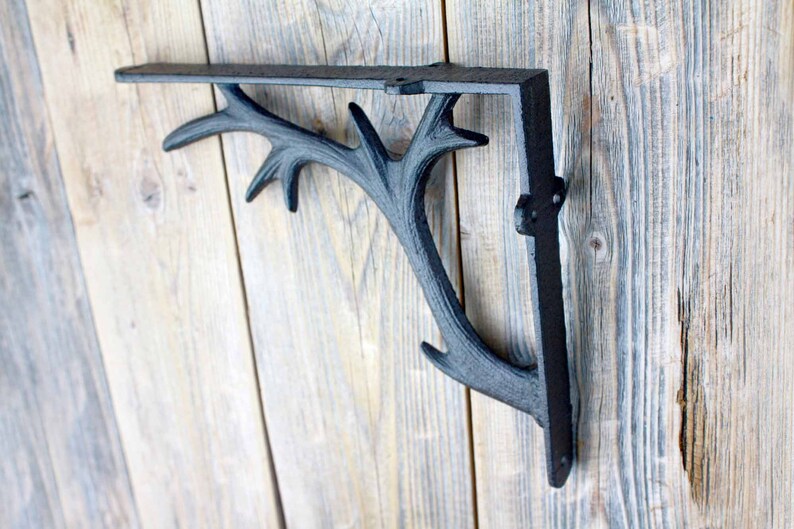 Cast Iron Antler Shelf Bracket Shelf Supports Hunter Home Etsy Canada