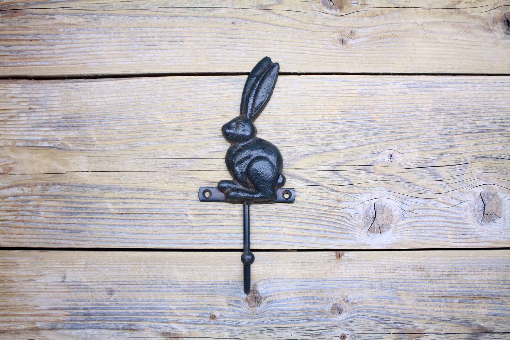Rabbit Wall Hook Cast Iron Bunny Hooks Etsy Denmark