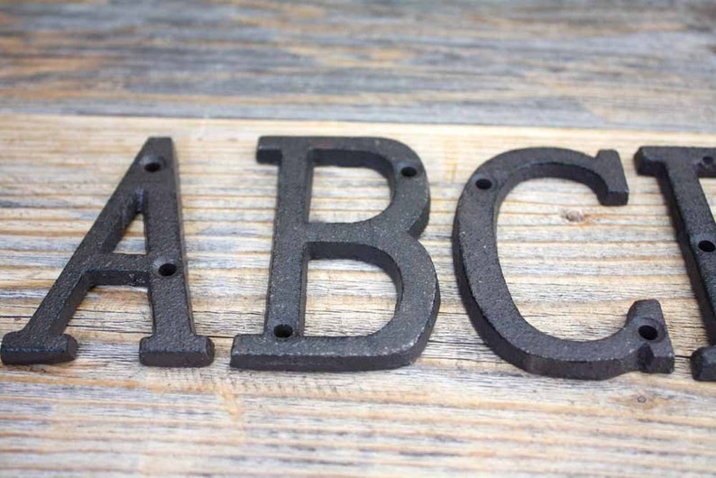 Small Cast Iron Metal Letters for DIY Crafts or Signs | Etsy