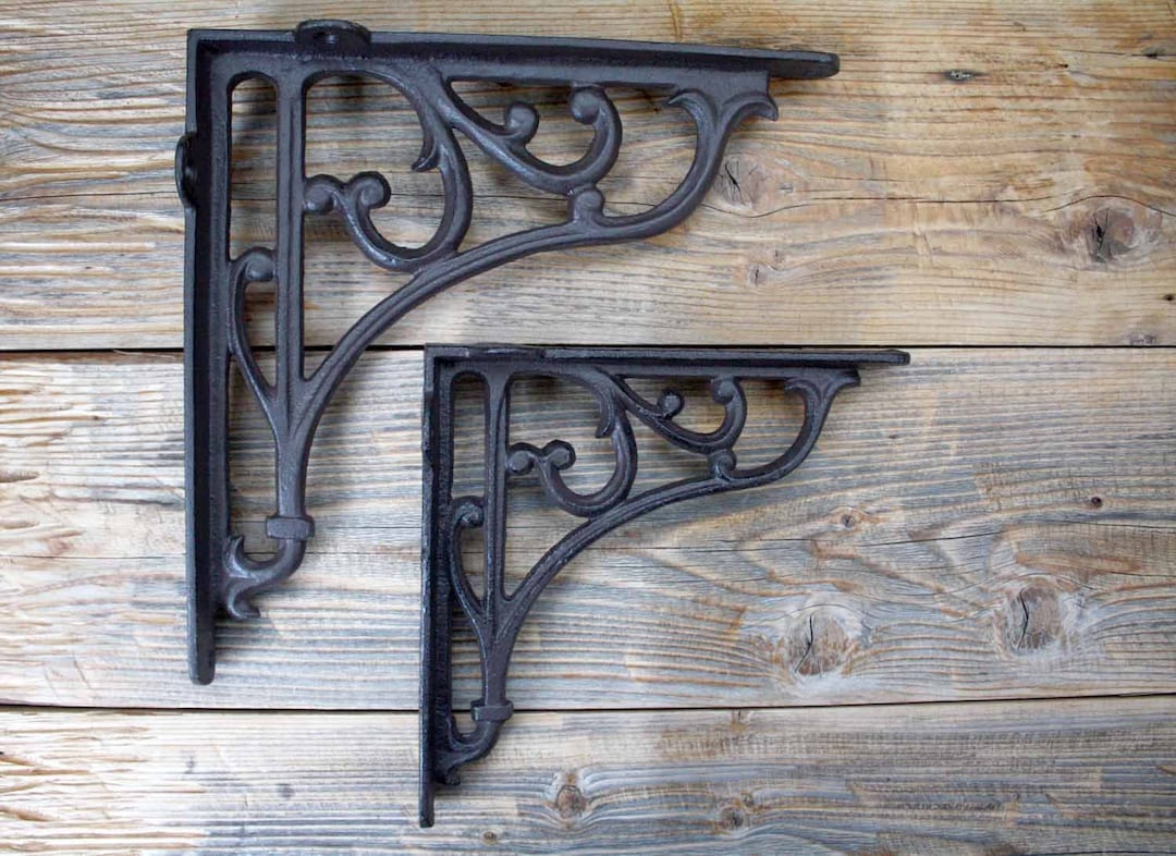 Decorative Shelving Brackets Cast Iron Shelf Supports Etsy