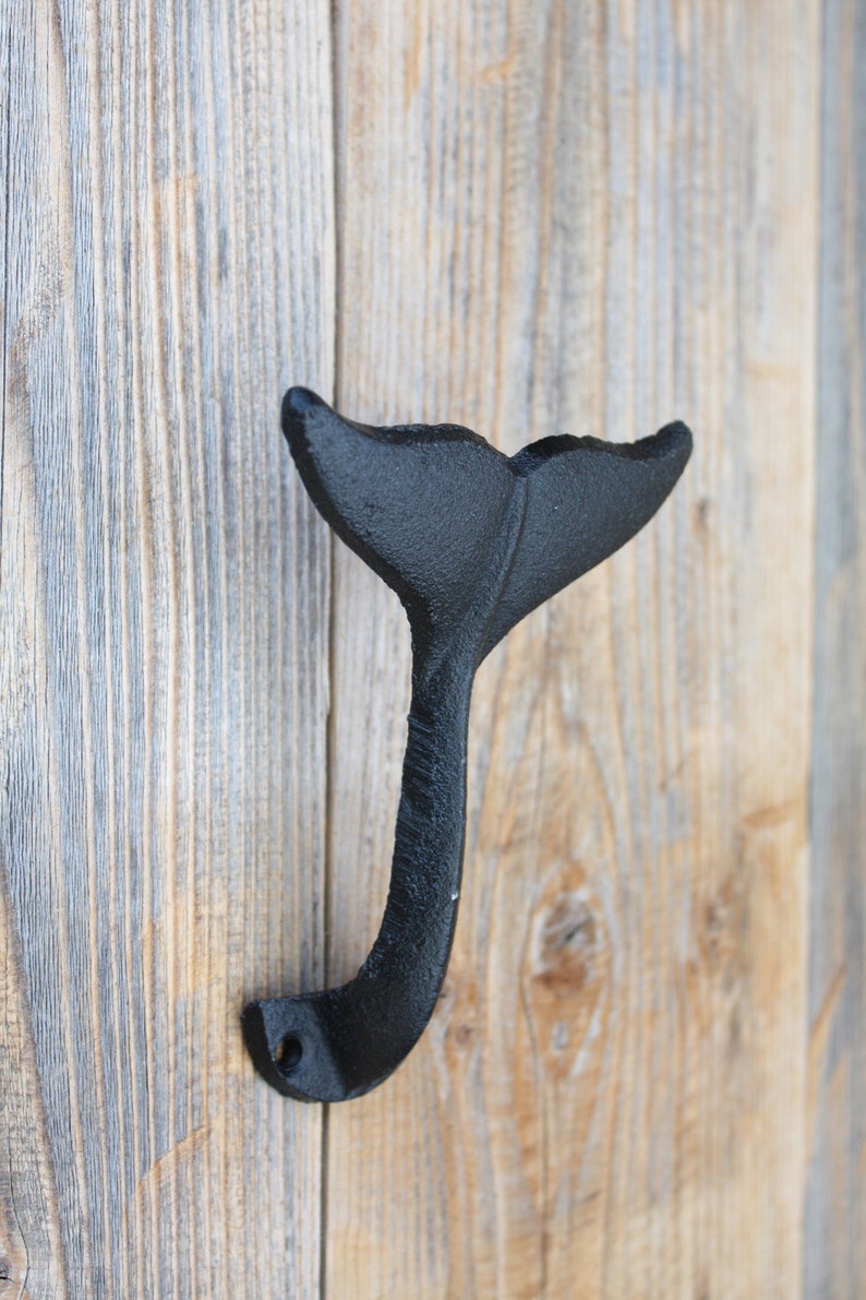 Large Whale Tail Coat Robe or Towel Hooks Etsy
