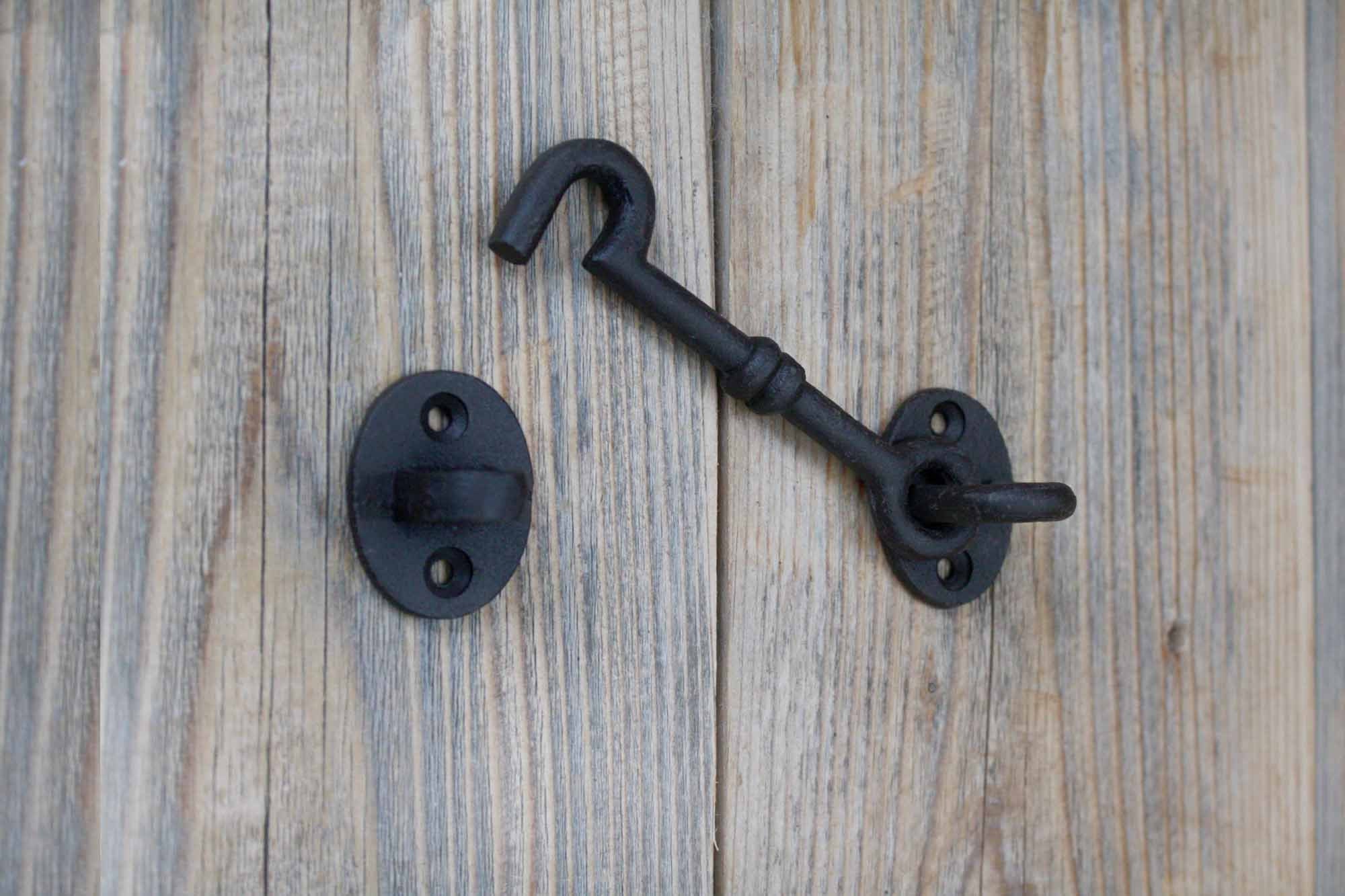 Hook and Eye Gate Door Latch Cast Iron Cupboard Latch Etsy