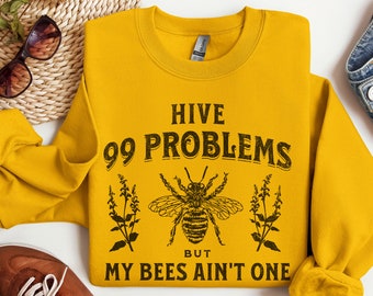 Funny Bee Sweatshirt, Vintage Bee Sweater, Sarcastic Bee Crewneck, Beekeeper Gift for Mom, Bee Themed Mothers Day Gifts, Beekeeping Shirt
