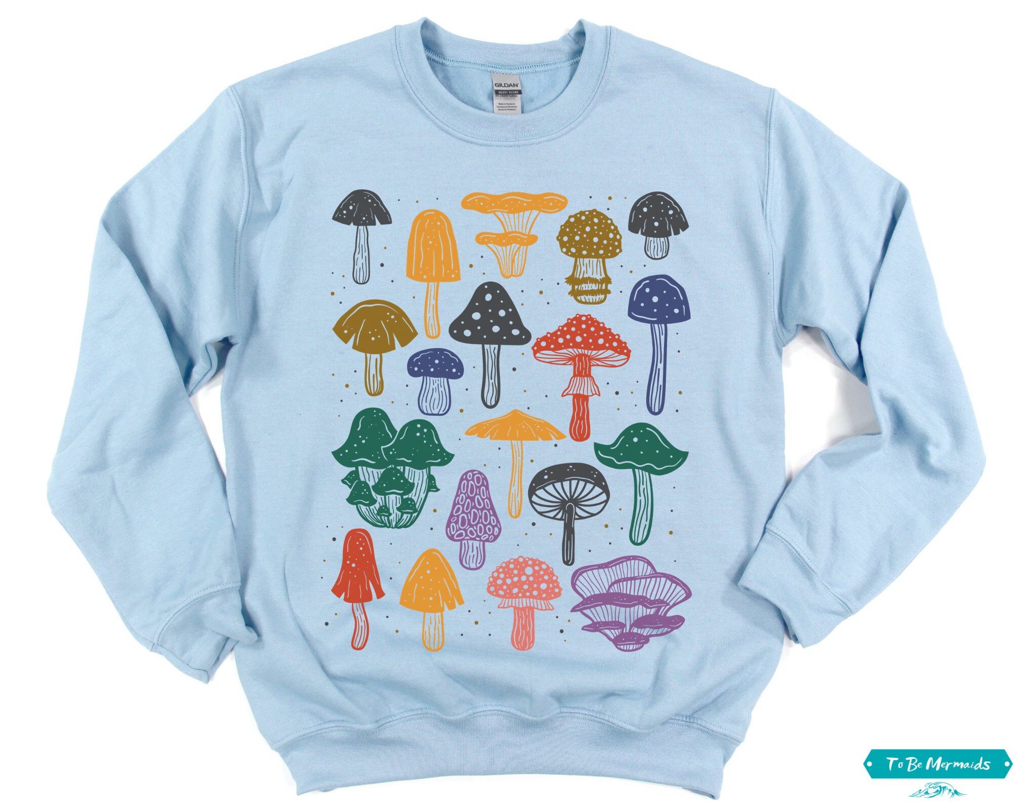Vintage Mushroom Sweatshirt, Retro Mushroom Sweater, Mycologist Gift
