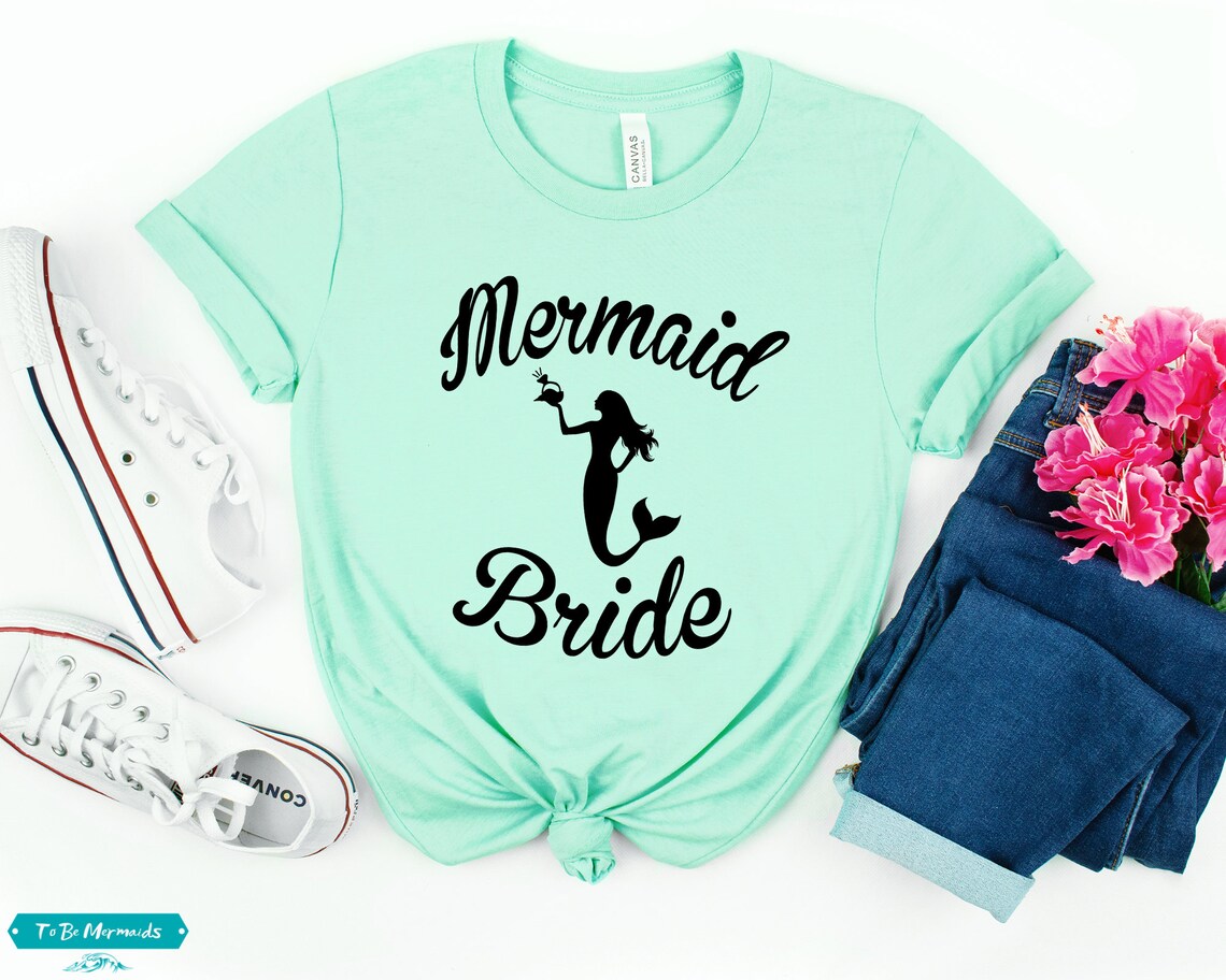 Mermaid Bride Shirt Mermaid Bachelorette Party Shirts Team | Etsy