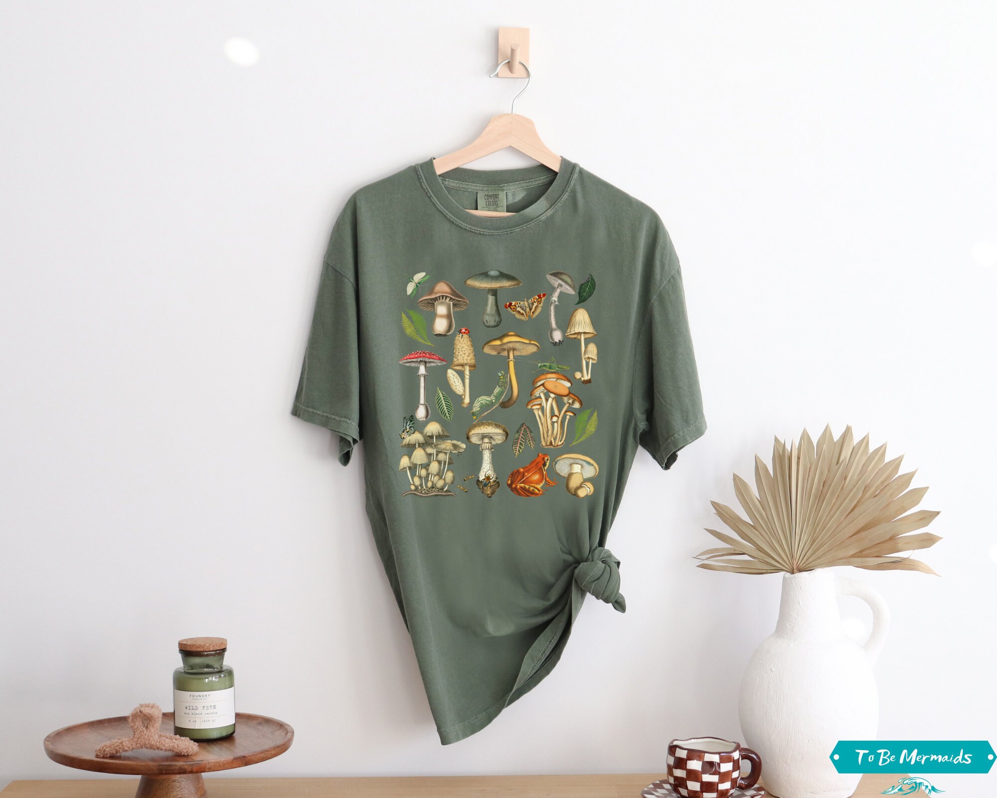 Vintage Mushroom Shirt, Comfort Colors® Aesthetic Mushrooms Cottagecore ...