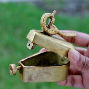 Vintage Miniature Peacock box Bird small jewelry trinket Solid Brass box Antique stash box engagement wedding ring box Etched Lid