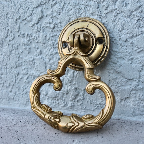 Vintage Door Knocker OR Mounted Towel Ring/ Holder - Victorian Ancient mid century design, Antique door hardware