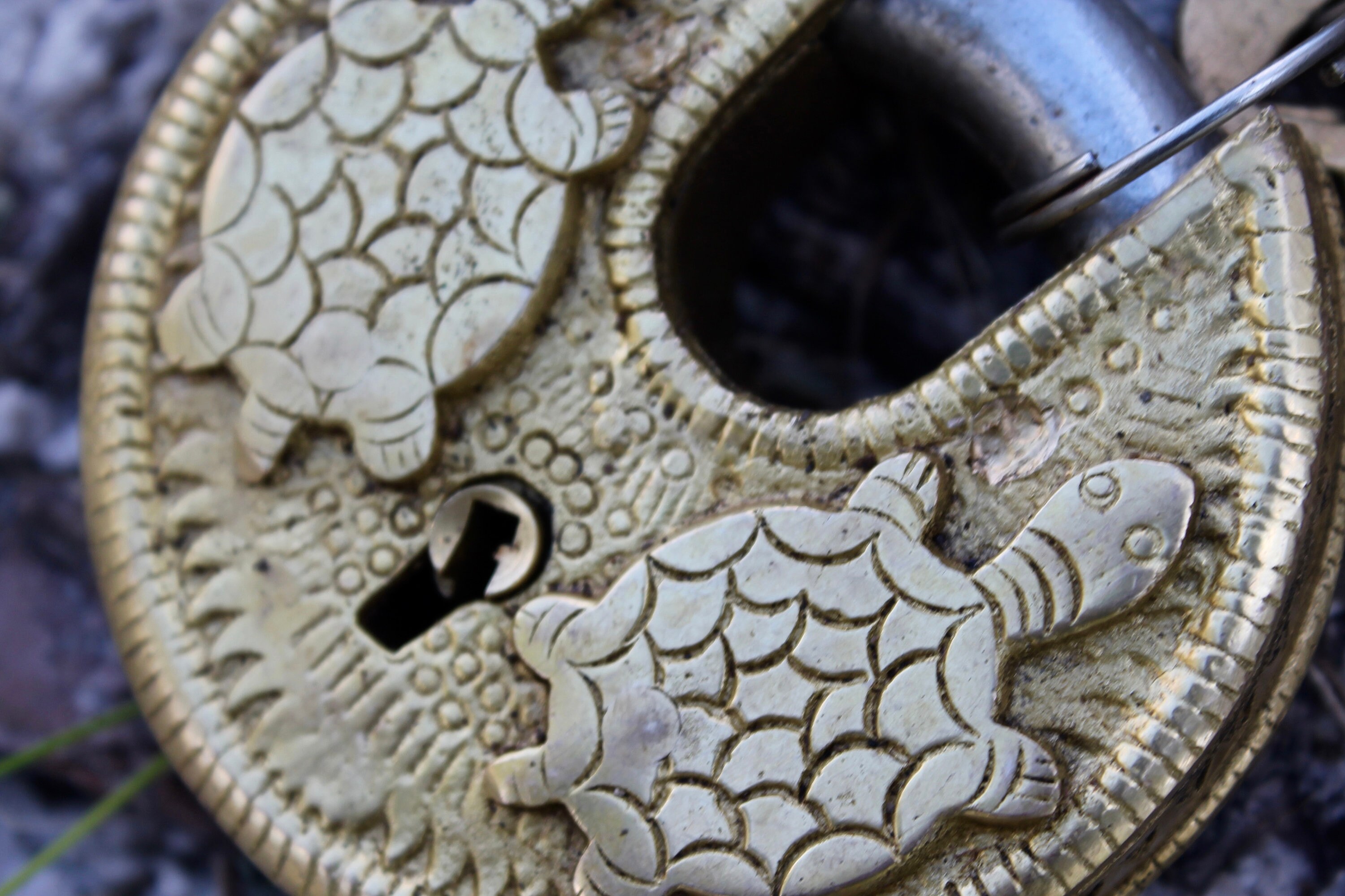 Vintage Padlock, Sea Turtle Tortoise Shape Antique Working Lock, Bronze ...