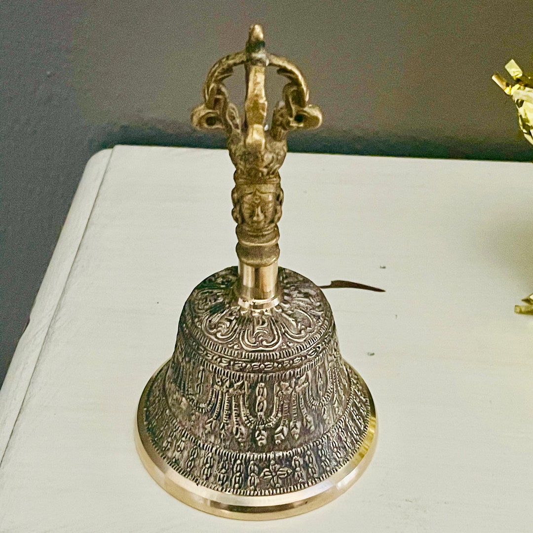 Vintage Buddhist Bells, Solid Brass Sound Healing Bells,tibetan Singing