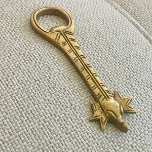 Vintage Bottle Opener, Elephant Rustic Gold Brass Antique Retro Bar accessory, Forged Bottle Opener, Mid Century Barware, Beer Bottle Opener