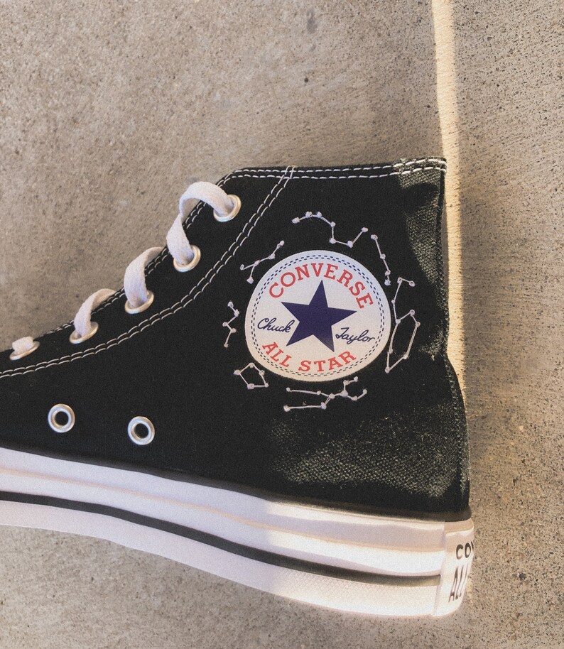 Embroidered Converse Constellation Design Etsy