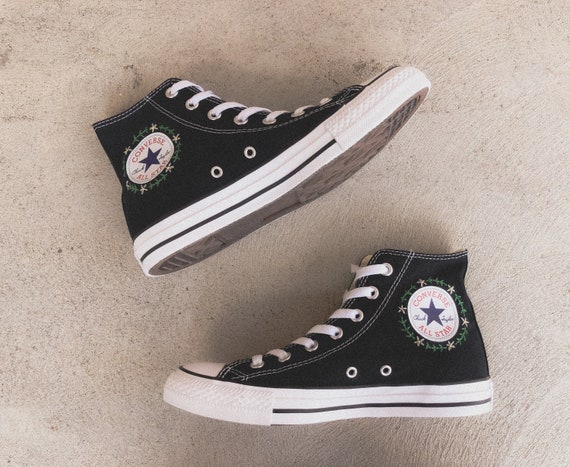 Embroidered Converse- Daisy Chain Design Embroidered Converse- Daisy Chain Design