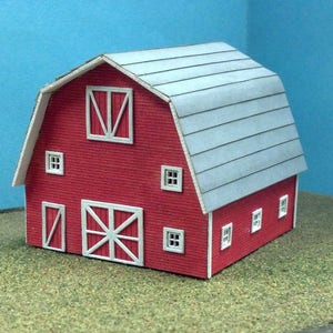 Train Time Laser N Scale Barn Building Kit