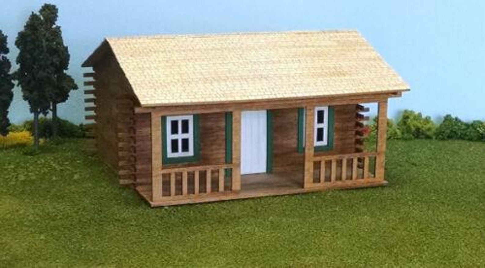 Train Time Laser O Scale Log Cabin Building Kit - Etsy