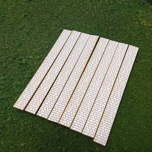 Train Time Laser HO Scale Laser Cut Cobblestone Sidewalk