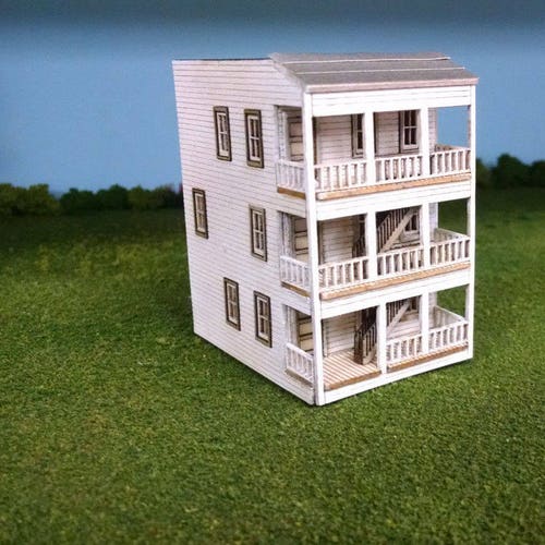 Train Time Laser N Scale Meadows Apartment Building Kit - Etsy