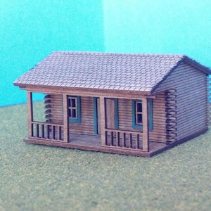 Train Time Laser HO Scale Log Cabin Building Kit
