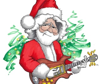 Jerry Garcia christmas Greeting Card