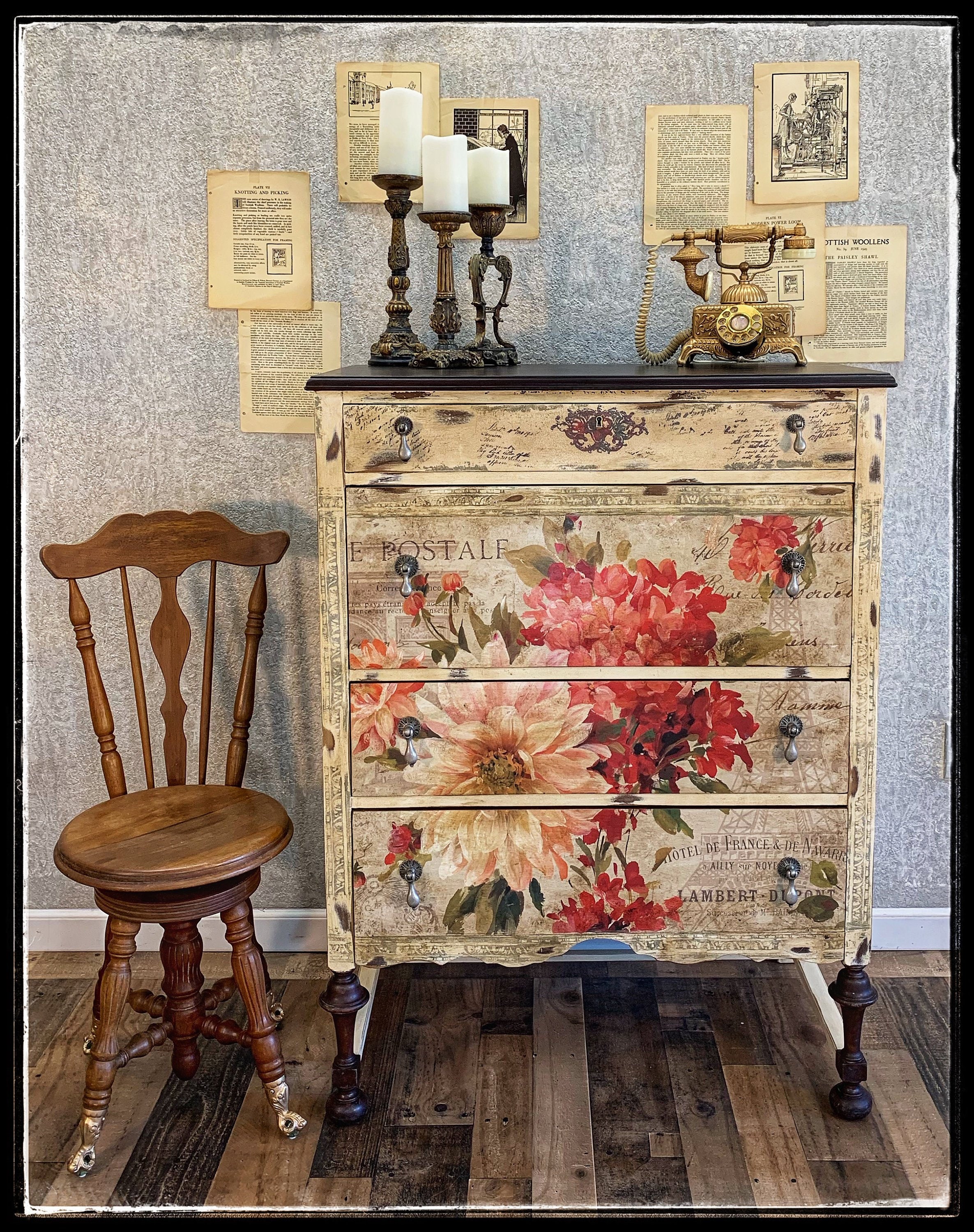 floral painted furniture