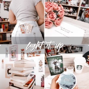 Bookstagram Lightroom Presets: Light & Bright Mobile Filters (Digital Download)