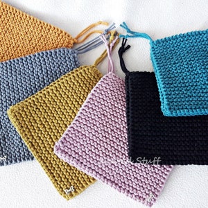 Knitted Potholder Set of 2 Handmade Kitchen Potholder Gift Yarn Organic Rustic Cotton Rope Farm Style Housewarming Gift ECO Hygge Pot Holder