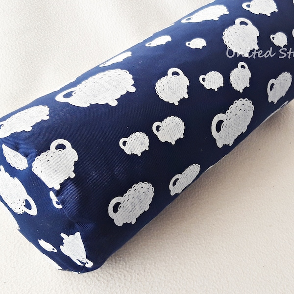 Estuche de impresión Bolster Sheep 6 "x16" Print Neckroll Pillow Cylinder Cover + Insert for Yoga Bolster Neck Back Support Accent Decorative Pillow