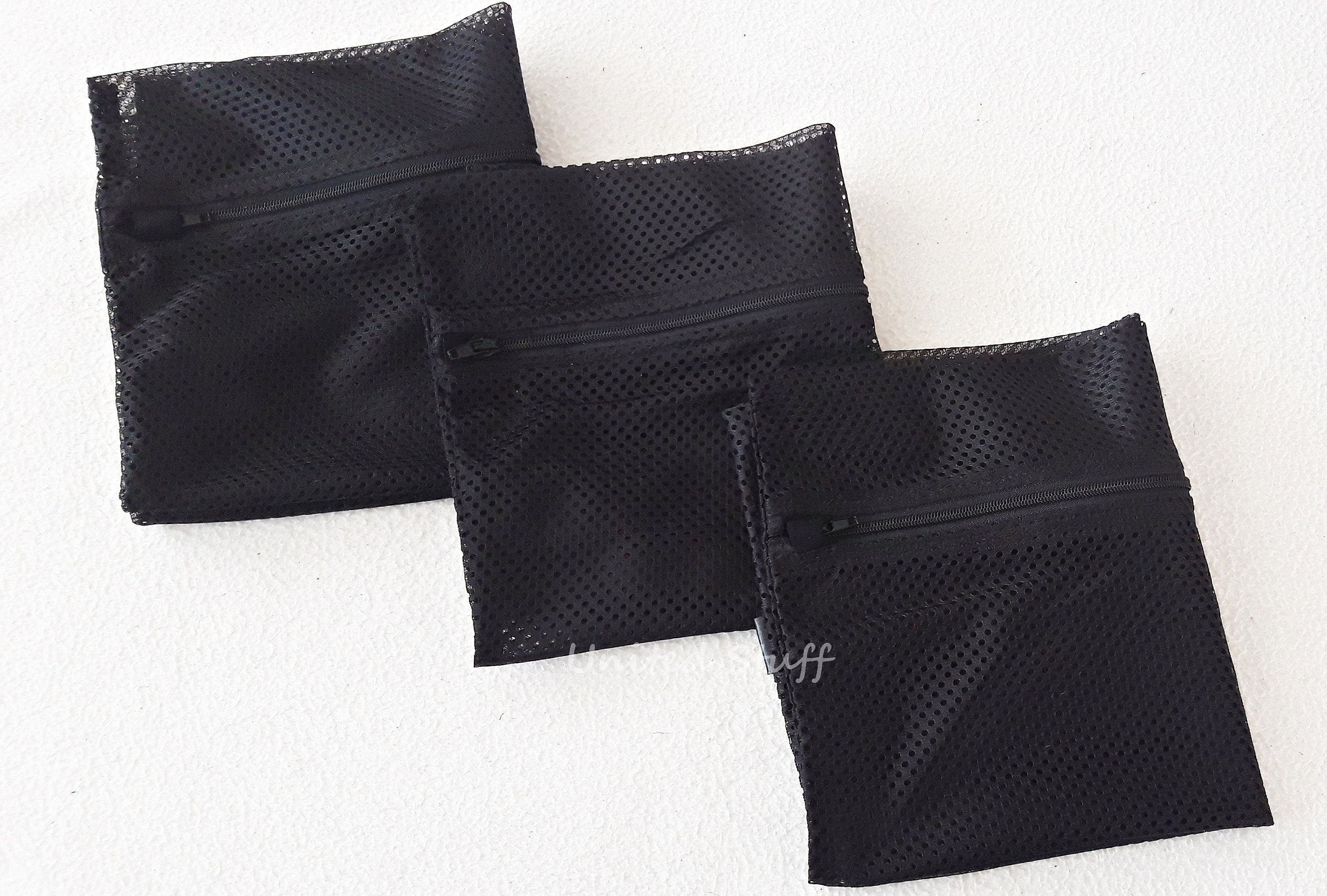 Zippered Black Mesh Laundry Bag Set of 3 Multifunction Travel Etsy