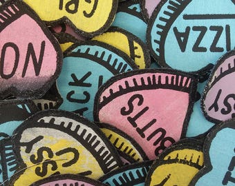 Conversation Heart Patches--"Butts"
