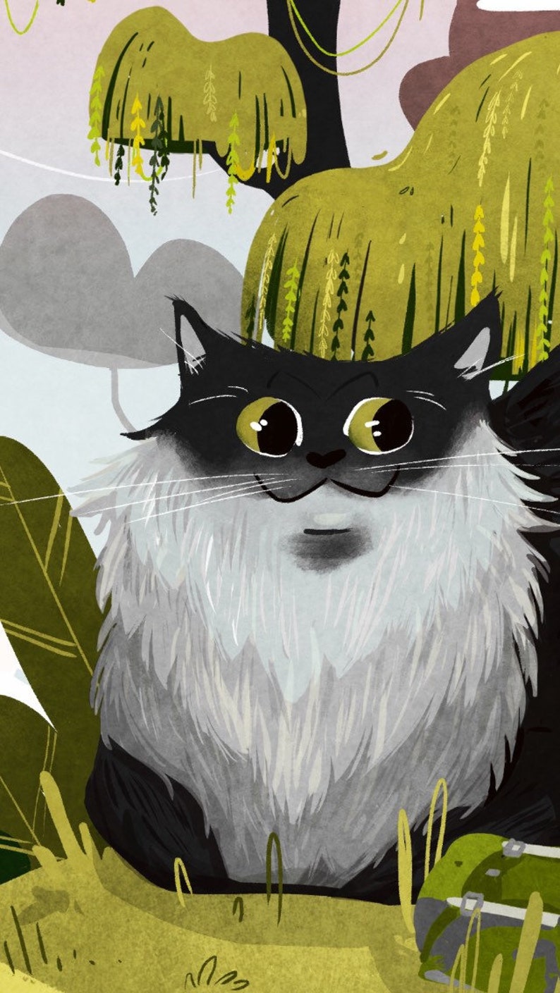 18 x 24 Sonnenuntergang Katze Design Kinderzimmer Zimmer | Etsy